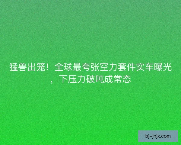 猛兽出笼！全球最夸张空力套件实车曝光，下压力破吨成常态